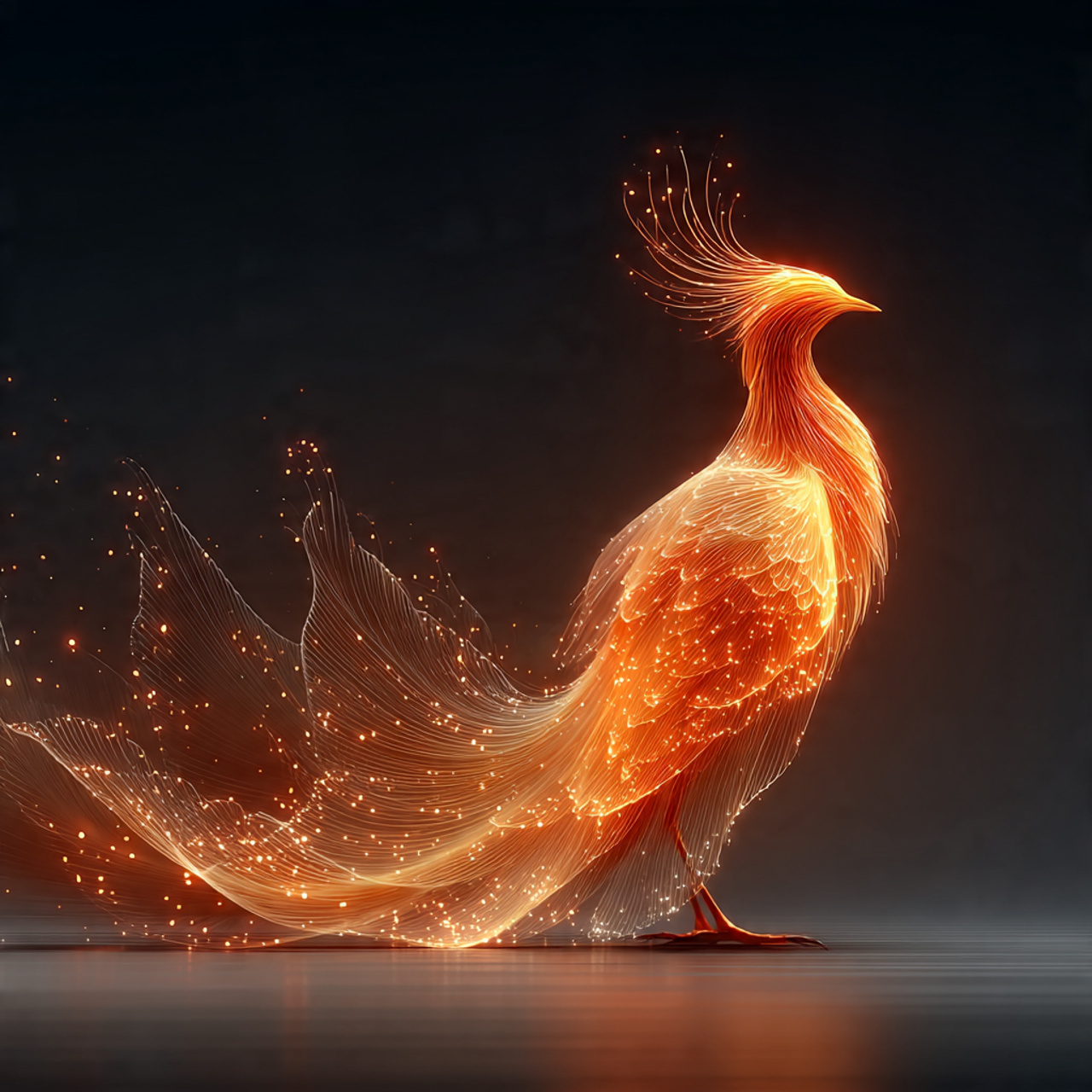 AI-generated phoenix visual